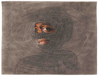 Tameca Cole, Locked in a Dark Calm, 2016. Collage and graphite on paper. 8 1/2 x 11 inches. Colle...