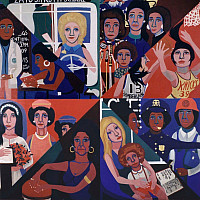 Faith Ringgold, For the Women?s House (1971), oil on canvas, 96in x 96in (243.8 x 243.8 cm)