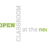 Wall signage for Open Classroom at the NEU