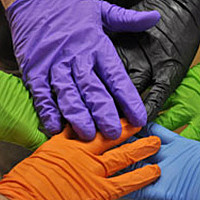 Nitrile gloves used by museums and doctors