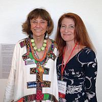 Tracy Fitzpatrick, Director of the Neuberger Museum of Art, with Lyndel King, Director of the Weisman Art Museum at the University of Min...