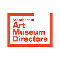 Red and white logo for the Association of Art Museum Directors