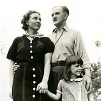 Sally, Milton, and March Avery in Vermont, 1938.