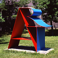 Robert Indiana, ART, 1972, polychrome aluminum, 84 x 86 x 42 inches. Collection Neuberger Museum of Art, Purchase College, SUNY. Museum p...