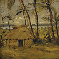 Louis Michel Eilshemius, Samoan Landscape, 1907, Oil on board, 1979.01.20, Collection Neuberger Museum of Art, Purchase College, SUNY. Gi...