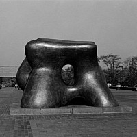 Henry Moore's 1966-69 bronze entitled Large Two Forms has been a beloved part of the collection of the Neuberger Museum of Art since the ...