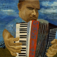 Ben Shahn, Blind Accordion Player, 1945. Tempera on board, Collection Neuberger Museum of Art, Pu...