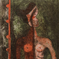 Rufino Tamayo, Torse de jeune fille (Torso of a Young Woman), 1969. From portfolio Mujeres (Women), 1969. Color lithograph on Japon nacrÃ...
