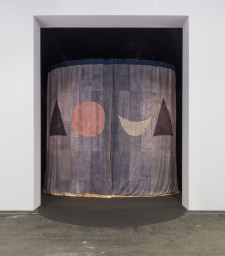 Yto Barrada, Tree Identification for Beginners Curtain, 2017, cotton, silk, linen, natural dyes, 16' 9-1/2 × 21' 4-1/4 × 1/16...