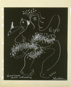 Irene Rice Pereira, The Wind Blowing the Seed - with Greetings, undated, From Roy R. Neuberger&#3...