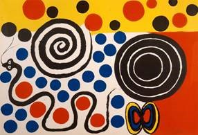    Alexander Calder, Untitled, undated   lithograph on paper, 8 from an edition of 20,   29 ½ x 42 ¼ inches   Numbered lower left: 8/20...