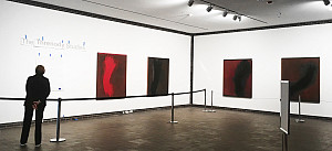 Installation of the Cleve Gray Threnody studies exhibition at the Neuberger Museum of Art