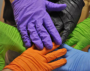 Nitrile gloves used by museums and doctors