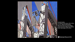 Charles Sheeler, The Web (Croton Dam), 1955. Oil on canvas, Collection Neuberger Museum of Art, Purchase College, State University of New...