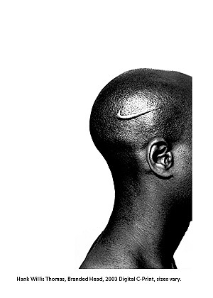 Hank Willis Thomas, Branded Head, 2003 Digital C-Print, sizes vary.