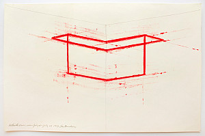 Stephen Antonakos, Outside Corner Neon, July 4--July 23, 1973, From the series Project Drawings, 1973 Graphite pencil, colored pencil and...