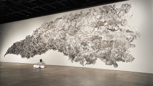 Janelle Berger, Sound Bath, in Rush by Lesley Dill