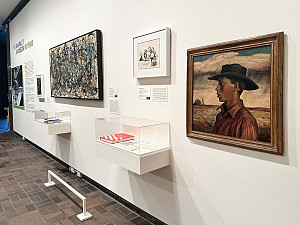 Installation image: The Making of a Museum: 50 Years exhibition with a view of Peter Hurd, Boy from the Plains, 1938, Tempera on wood, Co...