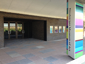 Neuberger Museum of Art entrance ... calm before the beautiful storm