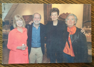 Neuberger Museum of Art Chief Curator Helaine Posner with her husband, David Dorsky, artist Ursula von Rydingsvard, and then to the right...