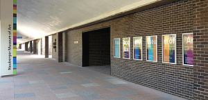 Front entrance to the Neuberger Museum of Art