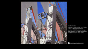 Charles Sheeler, The Web (Croton Dam), 1955. Oil on canvas, Collection Neuberger Museum of Art, Purchase College, State University of New...