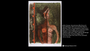 Rufino Tamayo, Torse de jeune fille (Torso of a Young Woman), 1969. From portfolio Mujeres (Women), 1969. Color lithograph on Japon nacrÃ...