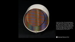 Carlos Cruz-Diez, Chromointerference, 1968. Motorized construction, 30 from an edition of 50, Collection Neuberger Museum of Art, Purchas...