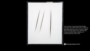    Lucio Fontana, Concetto Spaziale (Spatial Concept), circa 1968, Oil on canvas, Collection Neuberger Museum of Art, Purchase College, S...