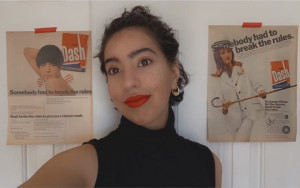 Rebecca Elisabeta Marya Ribeiro '21 MA (Art History) NEU Research Fellow with materials for the Concentrated Power project.