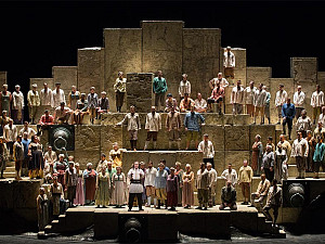    Metropolitan Opera's chorus singing Va, pensiero in their current production of Giuseppe Verdi's Nabucco. Image: Metropolit...