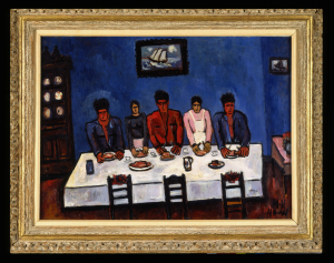 Marsden Hartley, Fishermen's Last Supper, Nova Scotia, 1940-41, Oil on canvas, 30 1/8 x 41 1/8 inches (76.5 x 194.5 cm), Signed and dated...