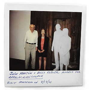 Julie Martin and Billy Kluver, Models for Appalachian Couple, visiting the Neuberger Museum on August 17, 2001