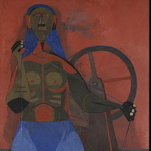 Rufino Tamayo, Woman Spinning, 1943. Oil on canvas, Collection Friends of the Neuberger Museum of...