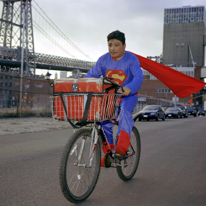    Dulce Pinzón, Superman. Noé Reyes from the State of Puebla, Mexico works as a delivery boy i...