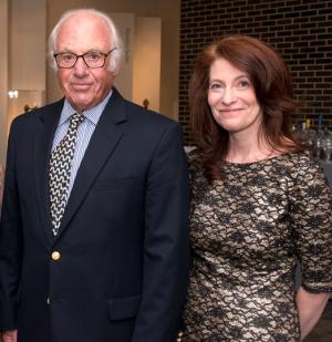 Purchase College President Thomas J. Schwarz with Neuberger Museum of Art Director Tracy Fitzpatrick