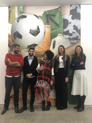 Annabel Rhodeen Spring, MA '12 at Edel Assanti gallery opening in London with artist Sheida Soleimani