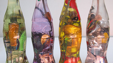 Luis Perelman Coca Cola Series, 1998 21 parts; found materials embedded in clear resin 7 ½ x 2 ¼ x 2 ¼ Courtesy of Luis Perelman
