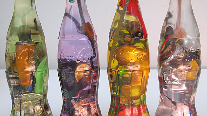 Luis Perelman Coca Cola Series, 1998 21 parts; found materials embedded in clear resin 7 ½ x 2 ¼ x 2 ¼ Courtesy of Luis Perelman