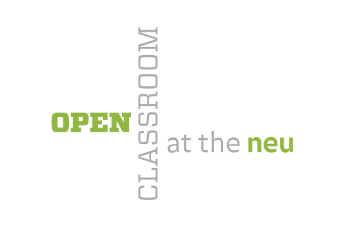 Open Classroom at the NEU Wall signage for Open Classroom at the NEU