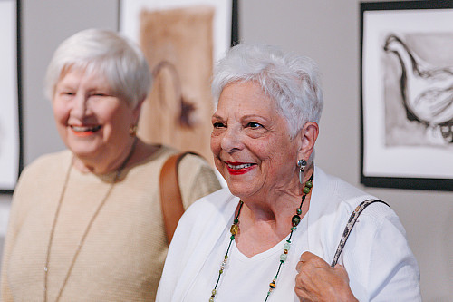 NVA participant Judith Latman and friend at the Spring 2024 Culminating Event