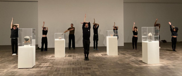 Jason Rodriguez and Purchase College student performers in Brendan Fernandes's work for Hard Retu...