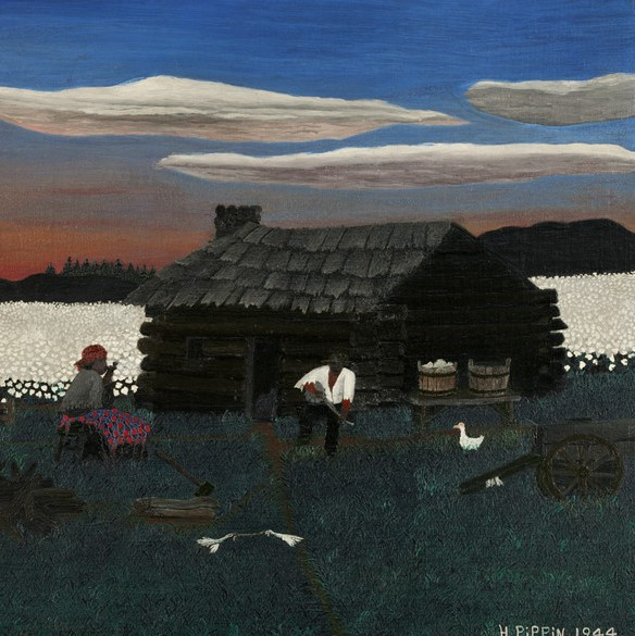 Horace Pippin, Cabin in the Cotton, 1944. Oil on canvas, Collection Friends of the Neuberger Muse...
