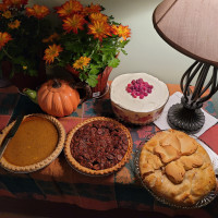 Photo of holiday pies and treats.