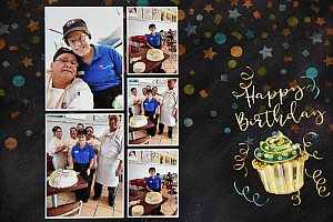 Lisa LaRusso, a longtime employee in Dining Services, celebrates a birthday milestone.