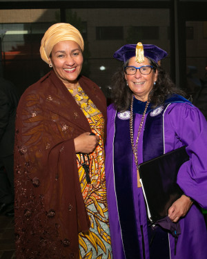 Amina J. Mohammed, Deputy Secretary-General of the United Nations and President Milly Peña