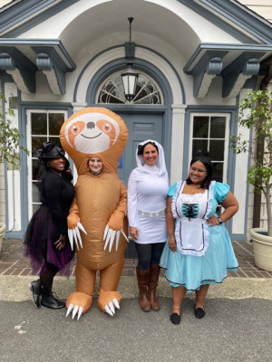 Members of the Admissions team celebrate Halloween