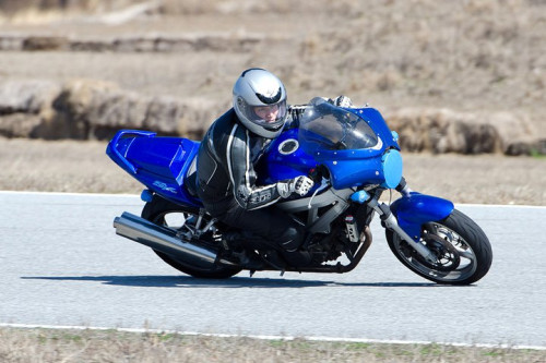 Tina Hardin on her Suzuki