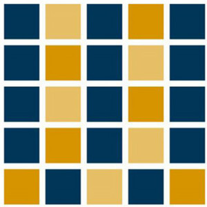 Logo for Westchester Community College (block of 25 blue and yellow squares)