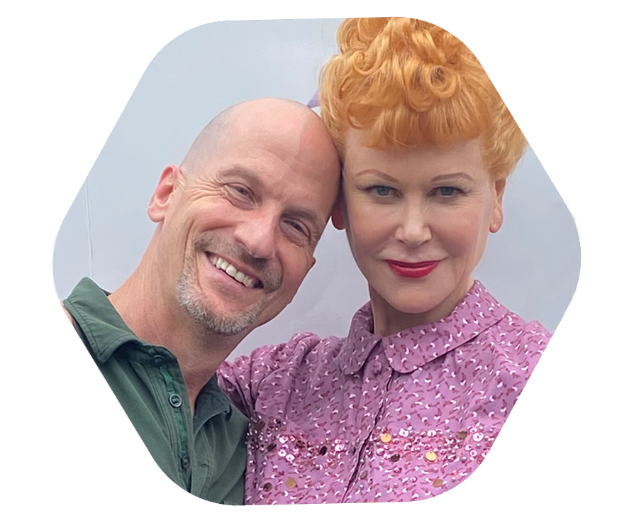 Thom Jones '91 with Nicole Kidman as Lucille Ball